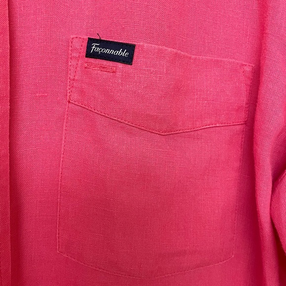 Faconnable long sleeve  linen polo shirt - Picture 3 of 7